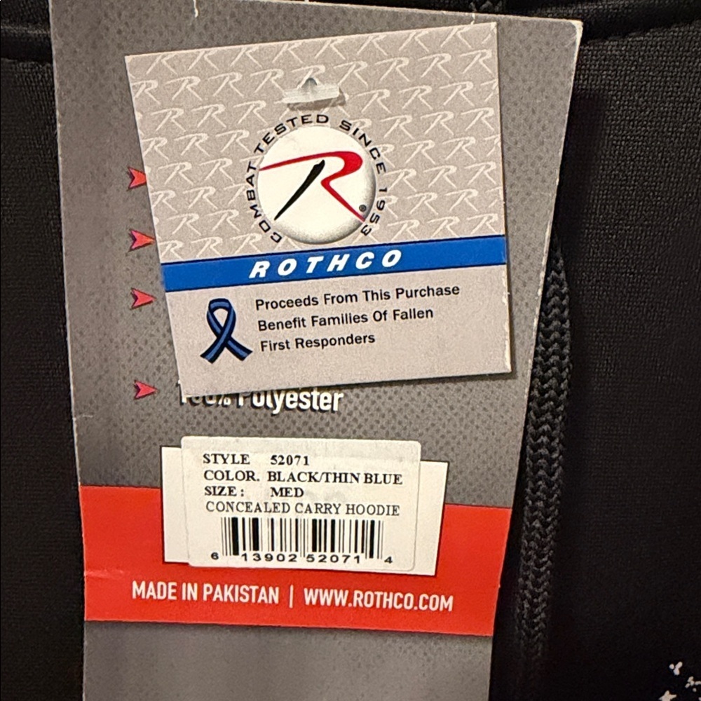 Concealed Carry Thin Blue Line Hoodie - Picture 8 of 8
